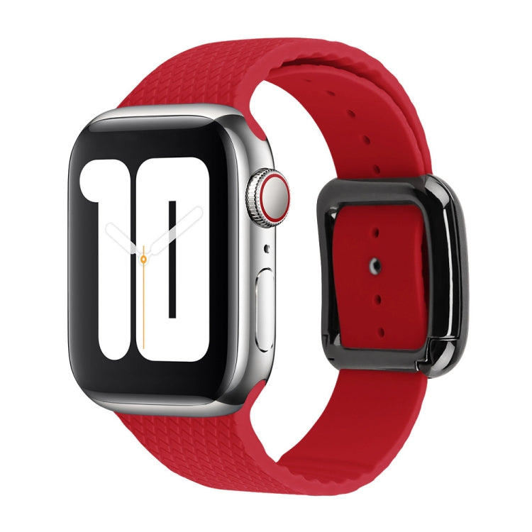 Bracelet de montre en silicone à boucle noire pour la série Apple Watch, 7 41mm / 6&SE&5&4 40mm / 3&2&1 38mm, 7 45mm / 6&SE&5&4 44mm / 3&2&1 42mm