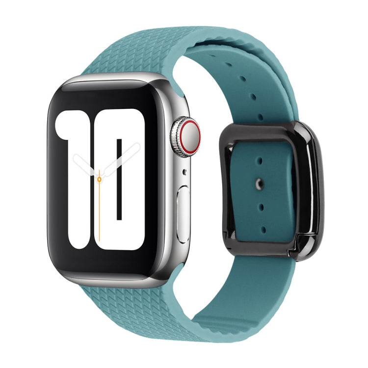 Bracelet de montre en silicone à boucle noire pour la série Apple Watch, 7 41mm / 6&SE&5&4 40mm / 3&2&1 38mm, 7 45mm / 6&SE&5&4 44mm / 3&2&1 42mm