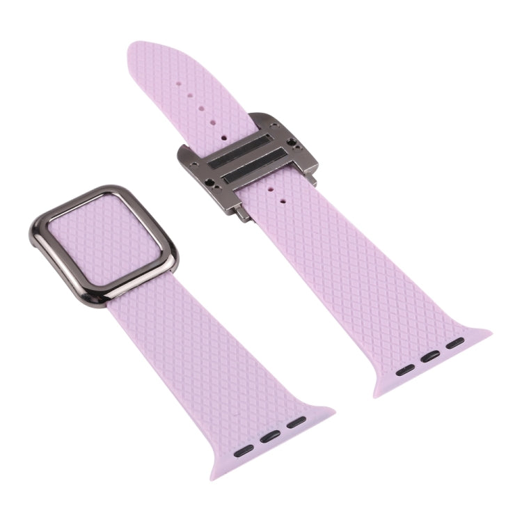 Bracelet de montre en silicone à boucle noire pour la série Apple Watch, 7 41mm / 6&SE&5&4 40mm / 3&2&1 38mm, 7 45mm / 6&SE&5&4 44mm / 3&2&1 42mm