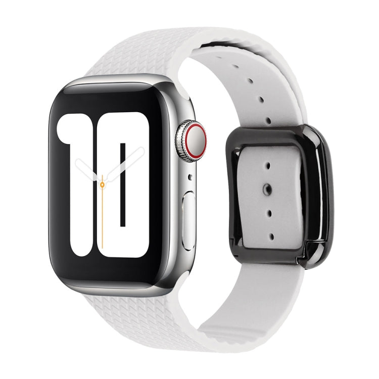 Bracelet de montre en silicone à boucle noire pour la série Apple Watch, 7 41mm / 6&SE&5&4 40mm / 3&2&1 38mm, 7 45mm / 6&SE&5&4 44mm / 3&2&1 42mm