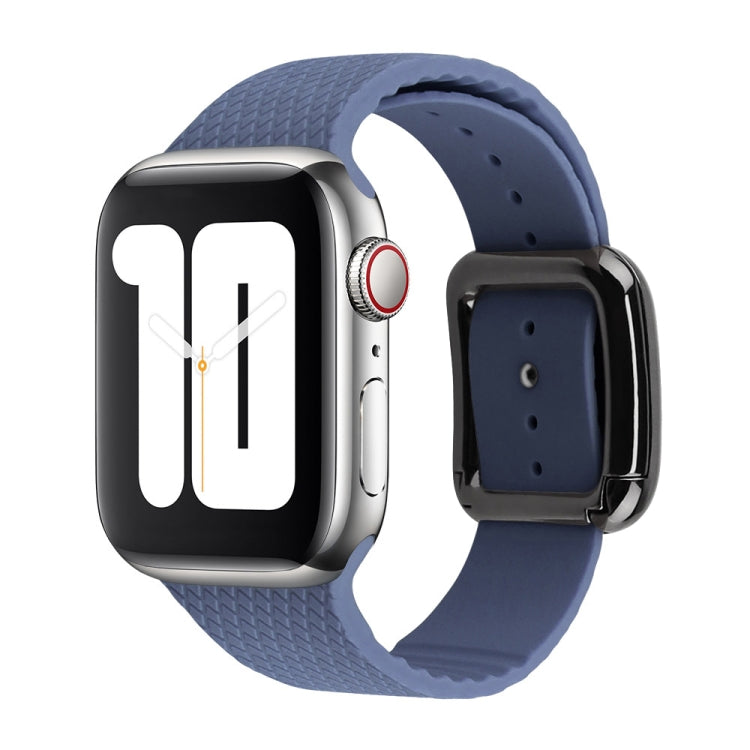 Bracelet de montre en silicone à boucle noire pour la série Apple Watch, 7 41mm / 6&SE&5&4 40mm / 3&2&1 38mm, 7 45mm / 6&SE&5&4 44mm / 3&2&1 42mm