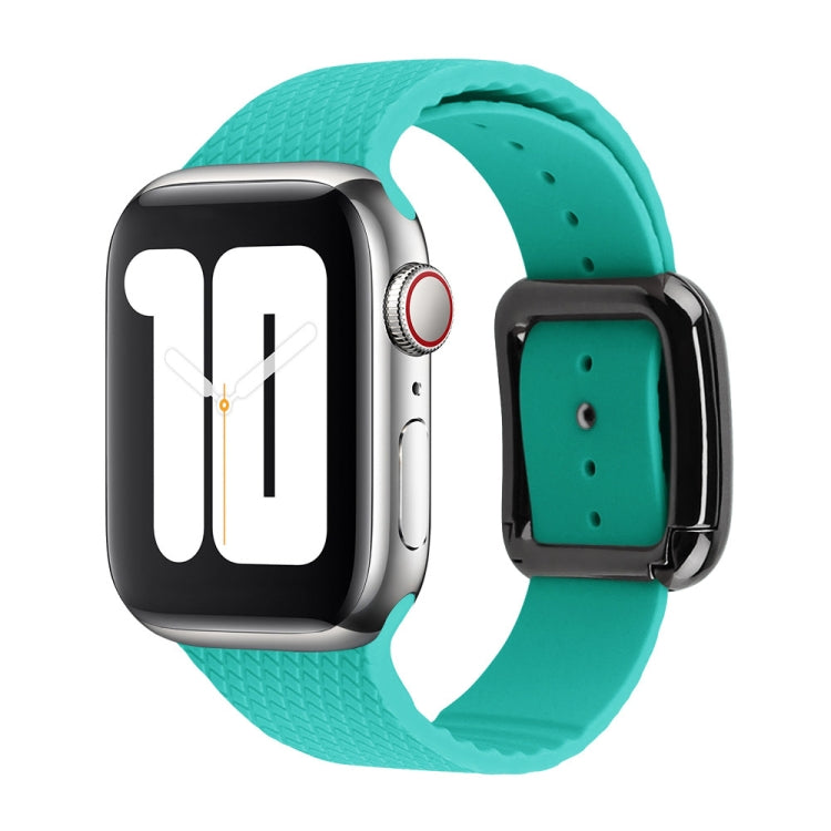 Bracelet de montre en silicone à boucle noire pour la série Apple Watch, 7 41mm / 6&SE&5&4 40mm / 3&2&1 38mm, 7 45mm / 6&SE&5&4 44mm / 3&2&1 42mm
