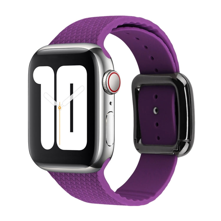 Bracelet de montre en silicone à boucle noire pour la série Apple Watch, 7 41mm / 6&SE&5&4 40mm / 3&2&1 38mm, 7 45mm / 6&SE&5&4 44mm / 3&2&1 42mm