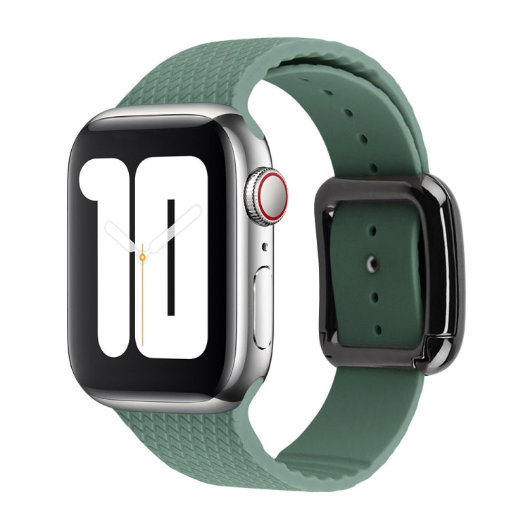 Bracelet de montre en silicone à boucle noire pour la série Apple Watch, 7 41mm / 6&SE&5&4 40mm / 3&2&1 38mm, 7 45mm / 6&SE&5&4 44mm / 3&2&1 42mm