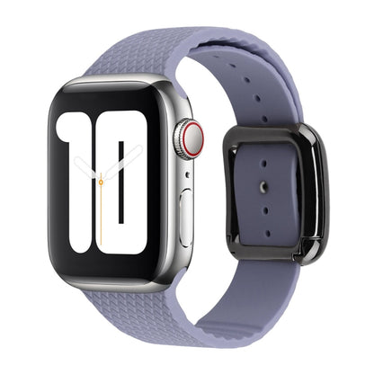 Bracelet de montre en silicone à boucle noire pour la série Apple Watch, 7 41mm / 6&SE&5&4 40mm / 3&2&1 38mm, 7 45mm / 6&SE&5&4 44mm / 3&2&1 42mm