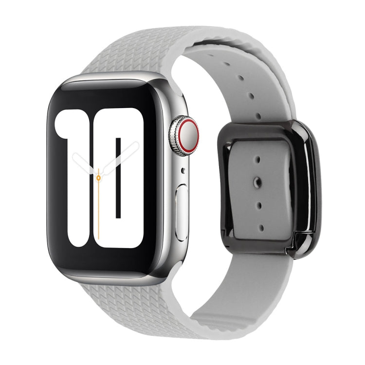 Bracelet de montre en silicone à boucle noire pour la série Apple Watch, 7 41mm / 6&SE&5&4 40mm / 3&2&1 38mm, 7 45mm / 6&SE&5&4 44mm / 3&2&1 42mm