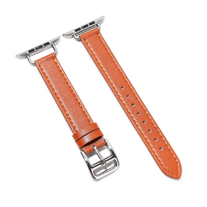 Bracelet de montre en cuir de vachette de 14 mm pour la série Apple Watch, 7 41mm/6&SE&5&4 40mm/3&2&1 38mm, 7 45mm/6&SE&5&4 44mm/3&2&1 42mm