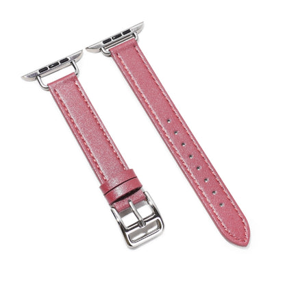 Bracelet de montre en cuir de vachette de 14 mm pour la série Apple Watch, 7 41mm/6&SE&5&4 40mm/3&2&1 38mm, 7 45mm/6&SE&5&4 44mm/3&2&1 42mm