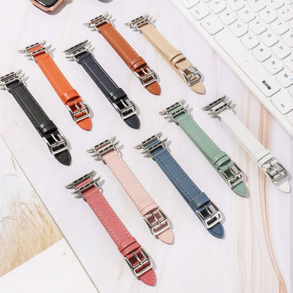 Bracelet de montre en cuir de vachette de 14 mm pour la série Apple Watch, 7 41mm/6&SE&5&4 40mm/3&2&1 38mm, 7 45mm/6&SE&5&4 44mm/3&2&1 42mm