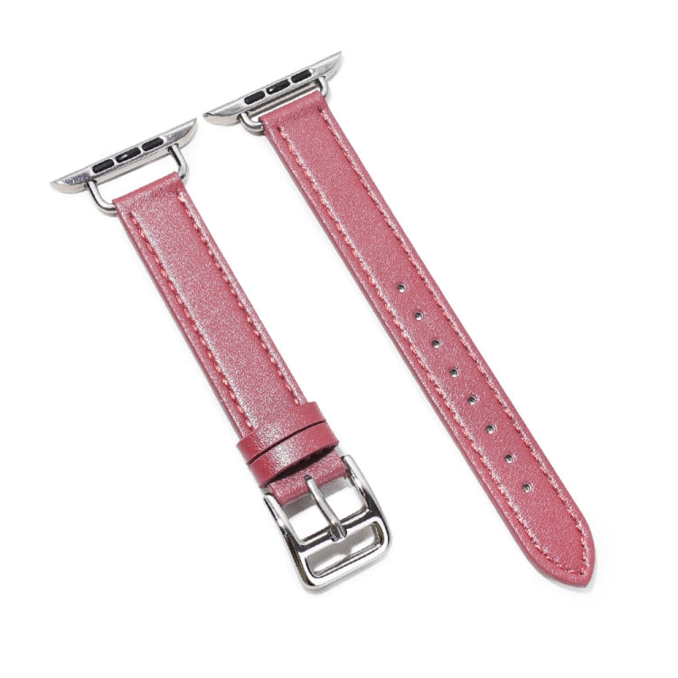 Bracelet de montre en cuir de vachette de 14 mm pour la série Apple Watch, 7 41mm/6&SE&5&4 40mm/3&2&1 38mm, 7 45mm/6&SE&5&4 44mm/3&2&1 42mm