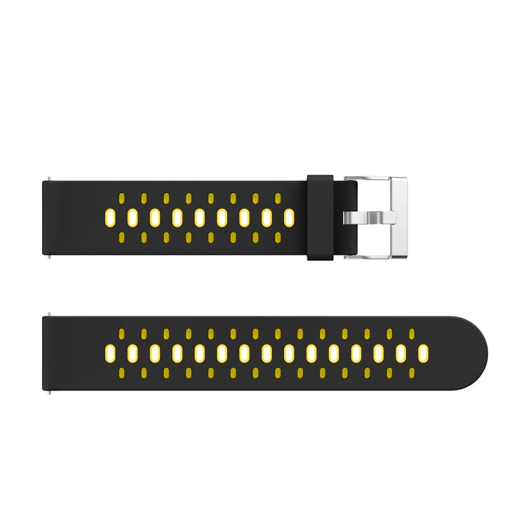 Bracelet de montre en silicone à trois rangées de trous, For Samsung Galaxy Watch 3 45mm