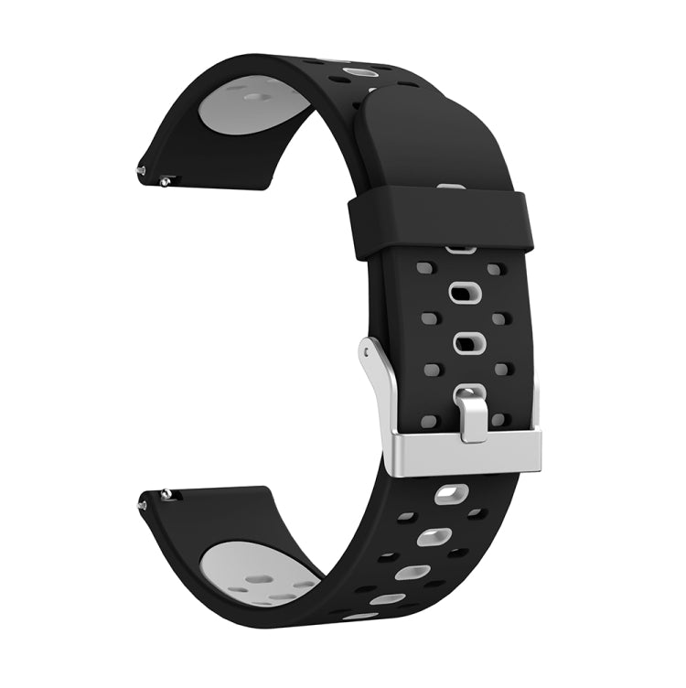 Bracelet de montre en silicone à trois rangées de trous, For Samsung Galaxy Watch 3 45mm