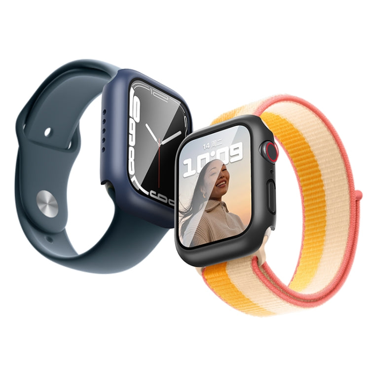 Cadre PC ROCK 2 en 1 + étui de protection en verre trempé, For Apple Watch Series 9 / 8 / 7 41mm, For Apple Watch Series 9 / 8 / 7 45mm