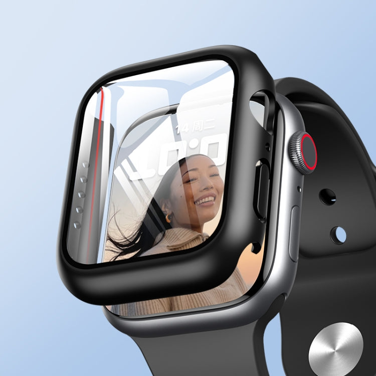 Cadre PC ROCK 2 en 1 + étui de protection en verre trempé, For Apple Watch Series 9 / 8 / 7 41mm, For Apple Watch Series 9 / 8 / 7 45mm