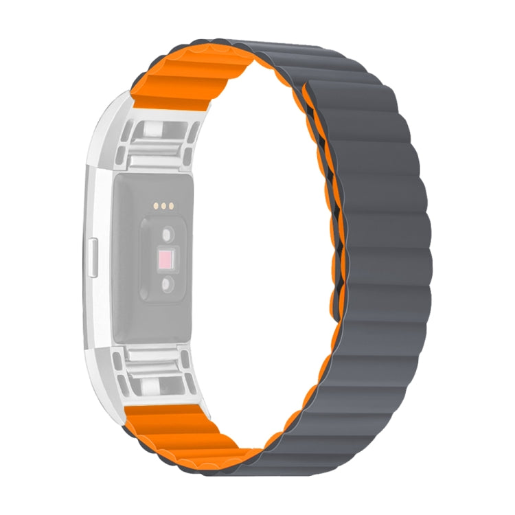 Bracelet de montre magnétique en silicone, For Fitbit Charge 2, For Fitbit Charge 3 / 4, For Fitbit Charge 5