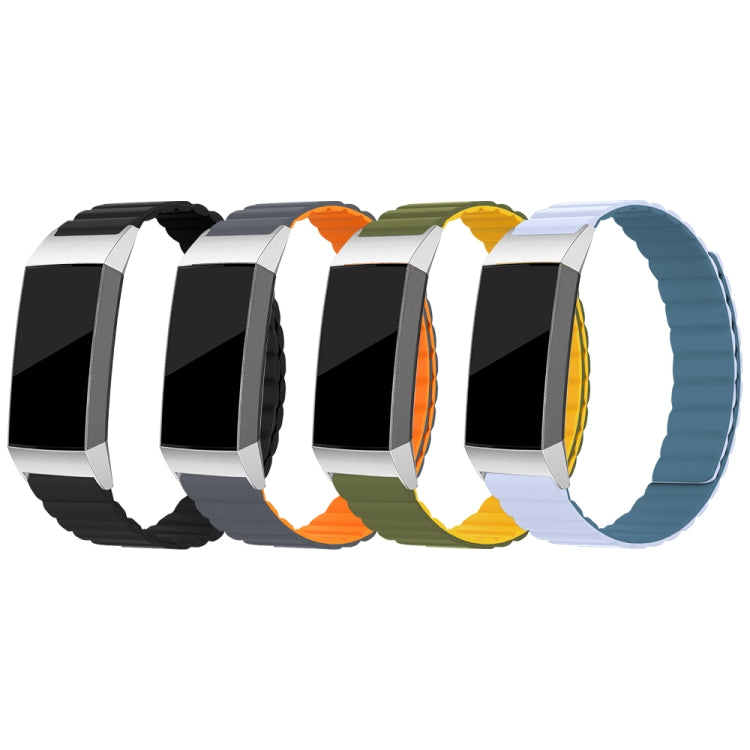 Bracelet de montre magnétique en silicone, For Fitbit Charge 2, For Fitbit Charge 3 / 4, For Fitbit Charge 5