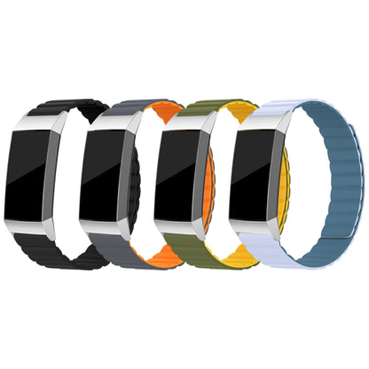 Bracelet de montre magnétique en silicone, For Fitbit Charge 2, For Fitbit Charge 3 / 4, For Fitbit Charge 5