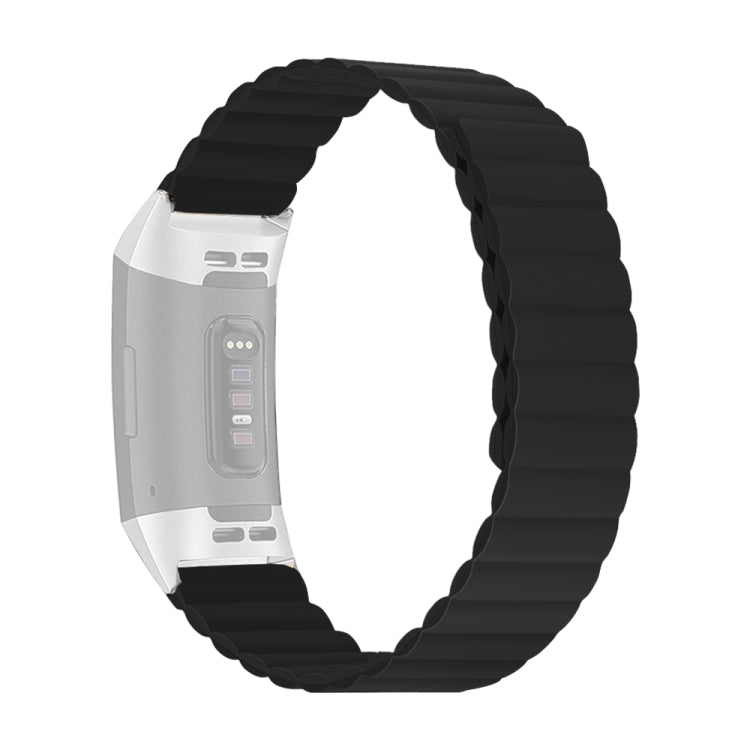 Bracelet de montre magnétique en silicone, For Fitbit Charge 2, For Fitbit Charge 3 / 4, For Fitbit Charge 5