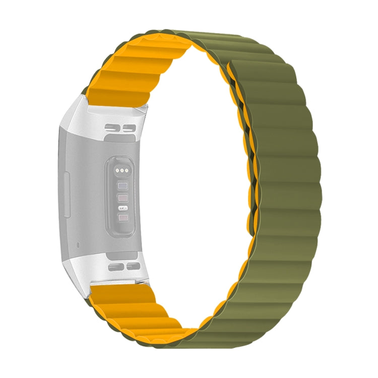 Bracelet de montre magnétique en silicone, For Fitbit Charge 2, For Fitbit Charge 3 / 4, For Fitbit Charge 5