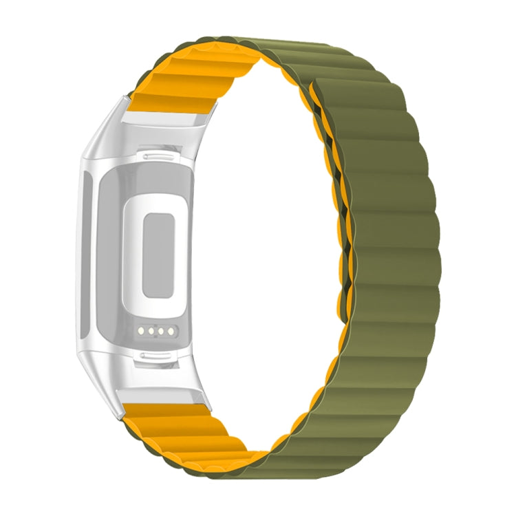 Bracelet de montre magnétique en silicone, For Fitbit Charge 2, For Fitbit Charge 3 / 4, For Fitbit Charge 5