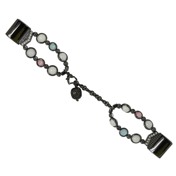 Bracelet de montre en acier avec perles lumineuses en agate, For Fitbit Charge 5