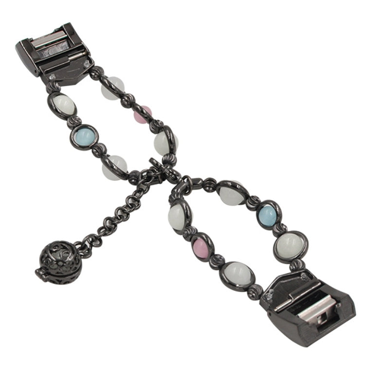 Bracelet de montre en acier avec perles lumineuses en agate, For Fitbit Charge 5