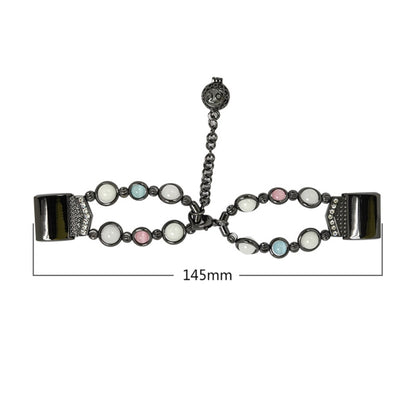 Bracelet de montre en acier avec perles lumineuses en agate, For Fitbit Charge 5