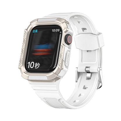 Bracelet de montre intégré Armor bicolore pour la série Apple Watch, 7 41mm / 6&SE&5&4 40mm, 7 45mm / 6&SE&5&4 44mm