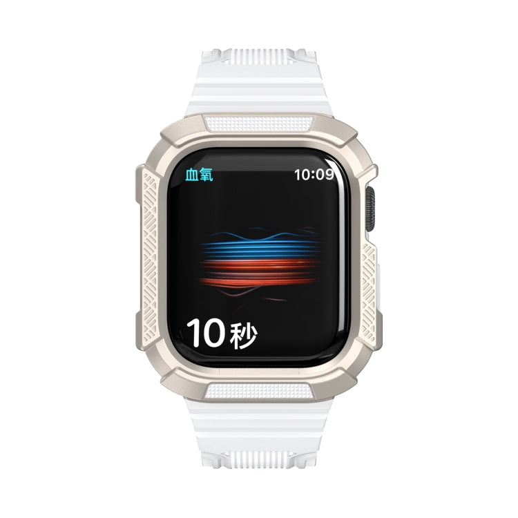 Bracelet de montre intégré Armor bicolore pour la série Apple Watch, 7 41mm / 6&SE&5&4 40mm, 7 45mm / 6&SE&5&4 44mm