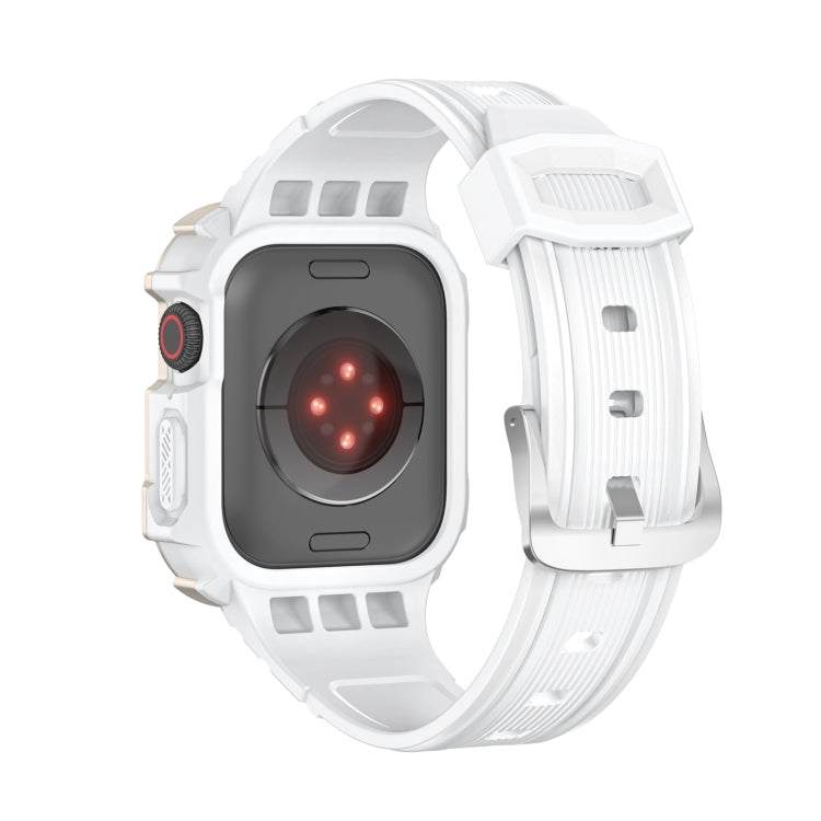 Bracelet de montre intégré Armor bicolore pour la série Apple Watch, 7 41mm / 6&SE&5&4 40mm, 7 45mm / 6&SE&5&4 44mm