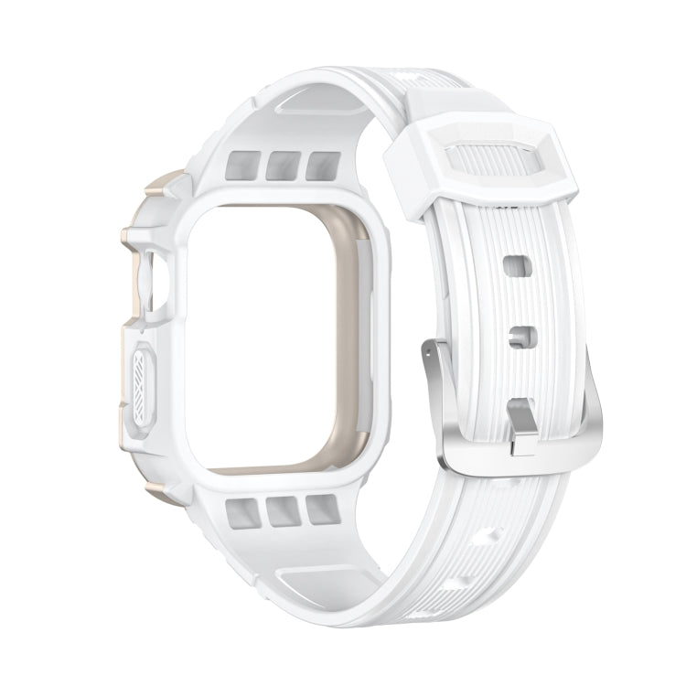 Bracelet de montre intégré Armor bicolore pour la série Apple Watch, 7 41mm / 6&SE&5&4 40mm, 7 45mm / 6&SE&5&4 44mm