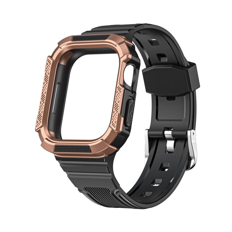 Bracelet de montre intégré Armor bicolore pour la série Apple Watch, 7 41mm / 6&SE&5&4 40mm, 7 45mm / 6&SE&5&4 44mm
