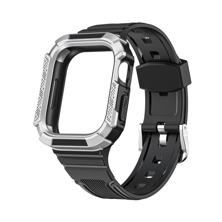 Bracelet de montre intégré Armor bicolore pour la série Apple Watch, 7 41mm / 6&SE&5&4 40mm, 7 45mm / 6&SE&5&4 44mm