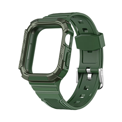 Bracelet de montre intégré Armor bicolore pour la série Apple Watch, 7 41mm / 6&SE&5&4 40mm, 7 45mm / 6&SE&5&4 44mm