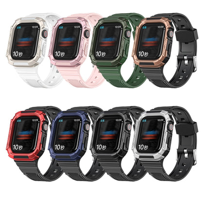 Bracelet de montre intégré Armor bicolore pour la série Apple Watch, 7 41mm / 6&SE&5&4 40mm, 7 45mm / 6&SE&5&4 44mm