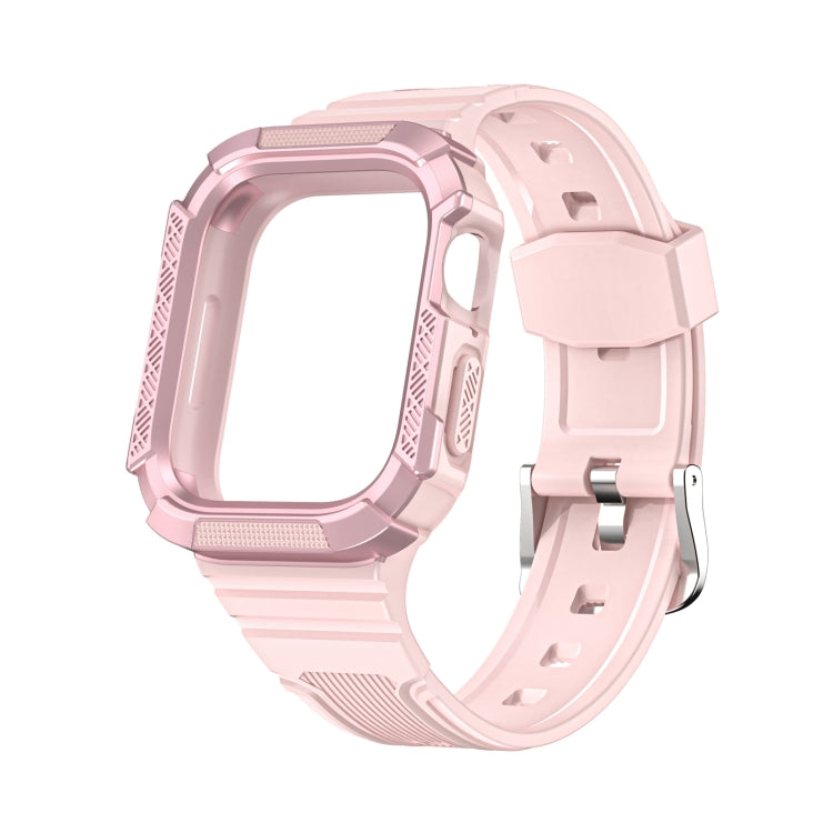 Bracelet de montre intégré Armor bicolore pour la série Apple Watch, 7 41mm / 6&SE&5&4 40mm, 7 45mm / 6&SE&5&4 44mm
