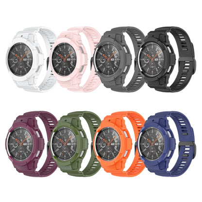 Bracelet de montre intégré en silicone sport en fibre de carbone, For Samsung Galaxy Watch4 Classic 42mm