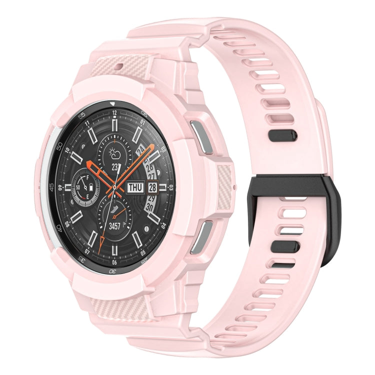 Bracelet de montre intégré en silicone sport en fibre de carbone, For Samsung Galaxy Watch4 Classic 42mm