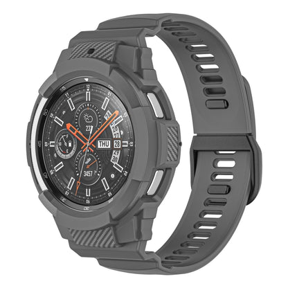 Bracelet de montre intégré en silicone sport en fibre de carbone, For Samsung Galaxy Watch4 Classic 42mm