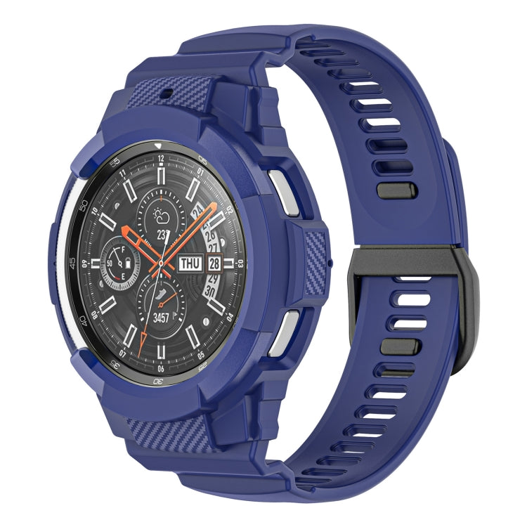Bracelet de montre intégré en silicone sport en fibre de carbone, For Samsung Galaxy Watch4 Classic 42mm
