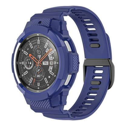 Bracelet de montre intégré en silicone sport en fibre de carbone, For Samsung Galaxy Watch4 Classic 42mm