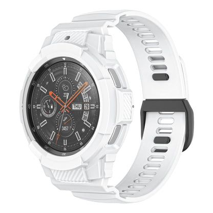 Bracelet de montre intégré en silicone sport en fibre de carbone, For Samsung Galaxy Watch4 Classic 42mm