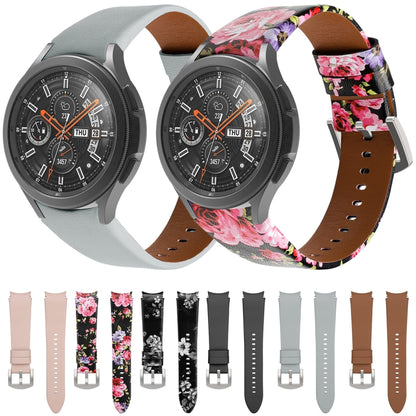 Bracelet en cuir véritable, For Samsung Galaxy Watch4 40mm / 44mm