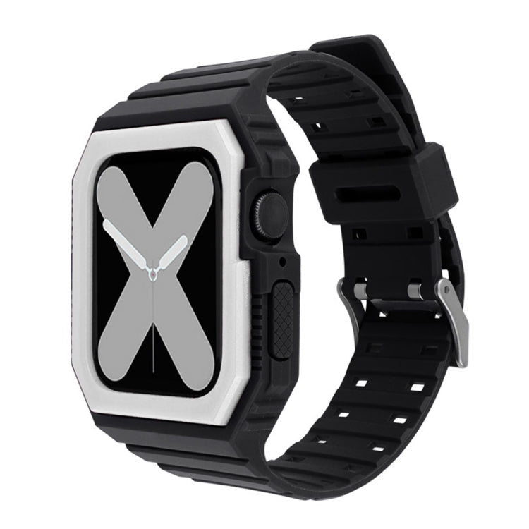 Bracelet de montre intégré bicolore pour la série Apple Watch, 7 41mm / 6&SE&5&4 40mm / 3&2&1 38mm, 7 45mm / 6&SE&5&4 44mm / 3&2&1 42mm