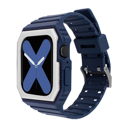 Bracelet de montre intégré bicolore pour la série Apple Watch, 7 41mm / 6&SE&5&4 40mm / 3&2&1 38mm, 7 45mm / 6&SE&5&4 44mm / 3&2&1 42mm