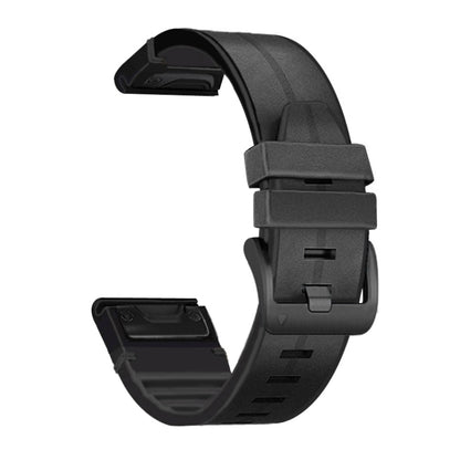 Bracelet de montre en silicone + cuir à dégagement rapide, For Garmin Fenix 7, For Garmin Fenix 7X