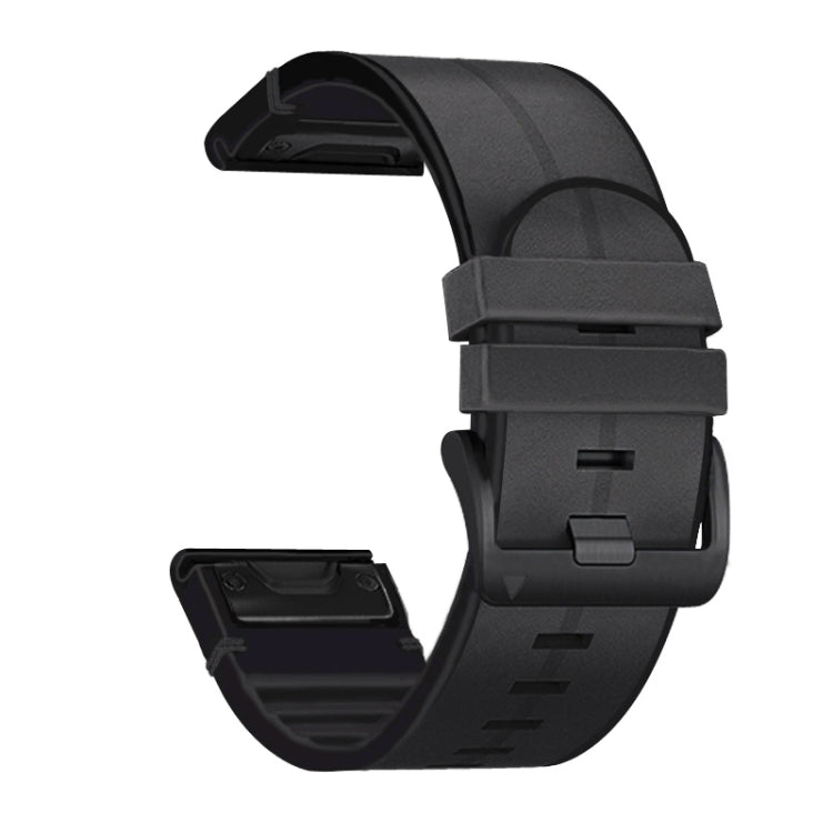 Bracelet de montre en silicone + cuir à dégagement rapide, For Garmin Fenix 7, For Garmin Fenix 7X