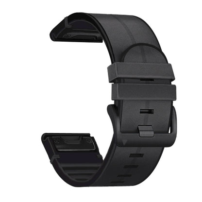 Bracelet de montre en silicone + cuir à dégagement rapide, For Garmin Fenix 7, For Garmin Fenix 7X
