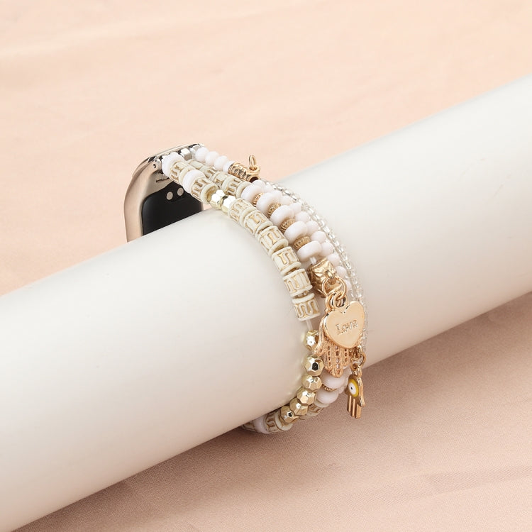 Bracelet de montre en perles de style Mori, For Xiaomi Mi Band 3 & 4, For Xiaomi Mi Band 5 & 6