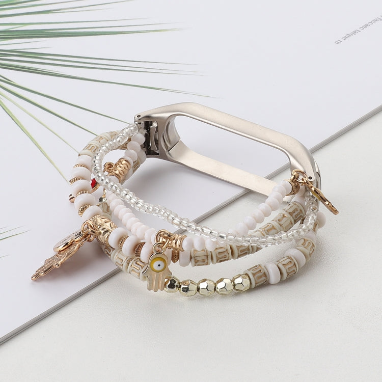 Bracelet de montre en perles de style Mori, For Xiaomi Mi Band 3 & 4, For Xiaomi Mi Band 5 & 6